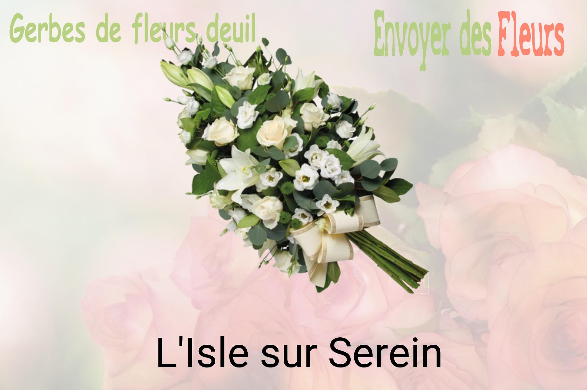 Gerbe de fleurs de deuil livrée à L'Isle-sur-Serein